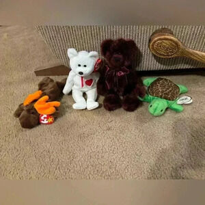 Lot Of 4 Ty 4058 Valentino Bear Beanie Baby 1993/1994